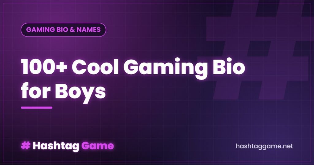 100+ Cool Gaming Bio for Boys (Attitude & Stylish)